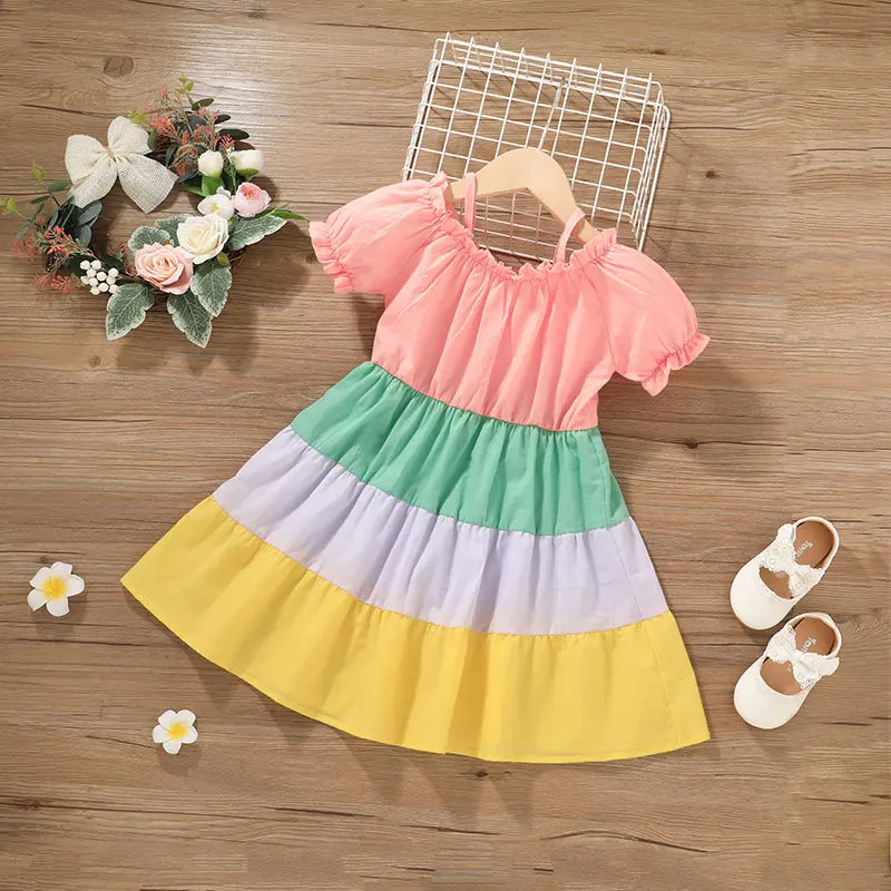 rainbow color frock