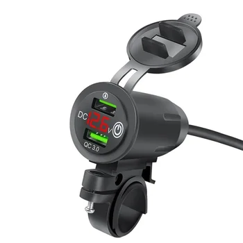 Carica Batteria Per Moto Proteggi Cavo Caricabatterie Doppio Cavo USB C Per Auto, 12 V/24 V, 340 Cm, Ricarica Cavo Usb C Doppio Presa Usb Per Moto