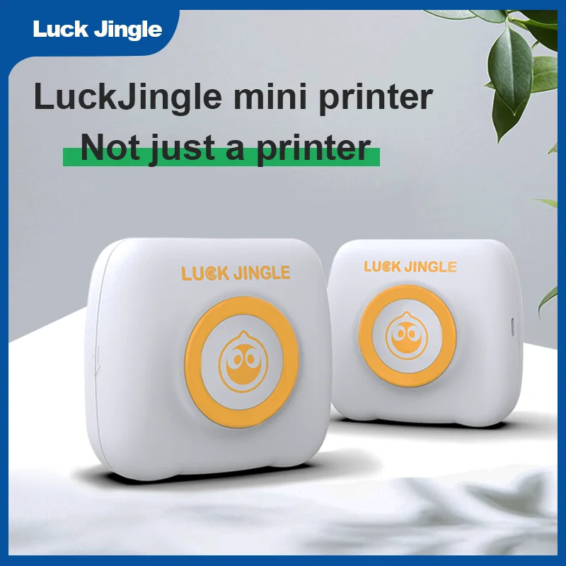 Luck Jingle Mini Pocket Printer USB Rechargeable Portable Wireless Study Thermal Pocket Receipt Inkless Thermal Label Printer