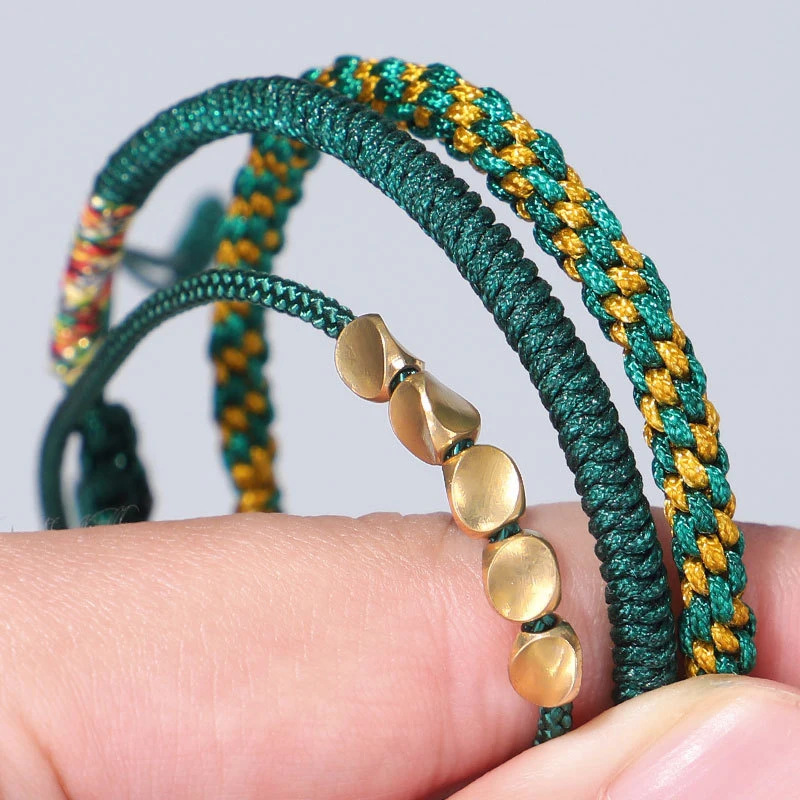Bracciale buddista tibetano Braccialetti con corde colorate intrecciate