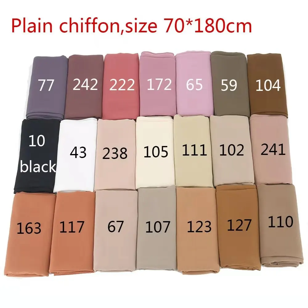 2021 New Arrivals Fashion Hijab Chiffon Scarf Scarves Muslim Lace Arab Scarf High Quality Pearl Chiffon Hijab