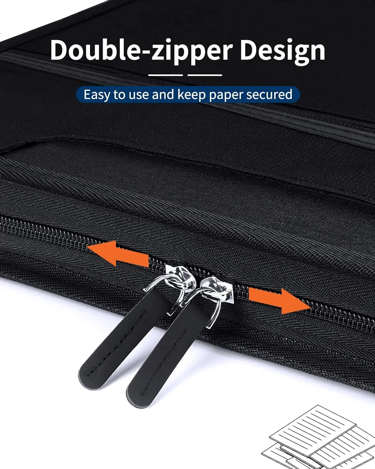 Expanding File Folder With Portable Handle Organizer Briefcase Business A4  Letter Size 13 Pockets Labels Document Bag