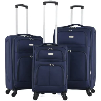 Factory Cheap Price Eva 4 Wheel 3PCS 20/24/28 Trolley Luggage Set Soft Suitcase Sets
