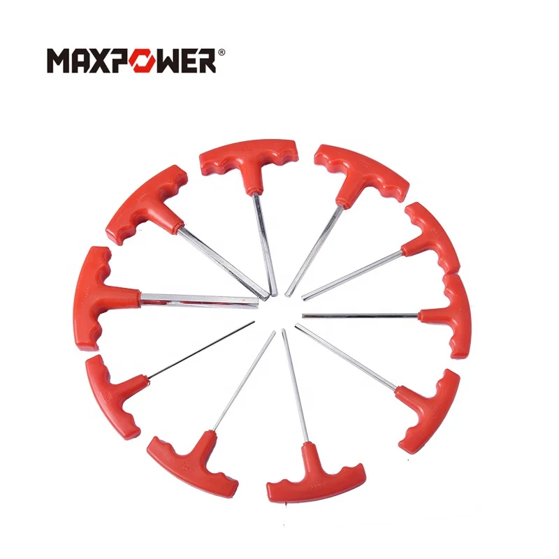 Chrome Vanadium MAXPOWER T-Handle Wrench Set CR-V Metric T-Shaped Handle Chrome Vanadium MAXPOWER T-Handle Wrench Set CR-V Metric T-Shaped Handle