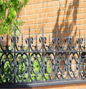 Art metal black powder coated private villa stainless modern design farm  factory attractive traditional metal galvanized fence