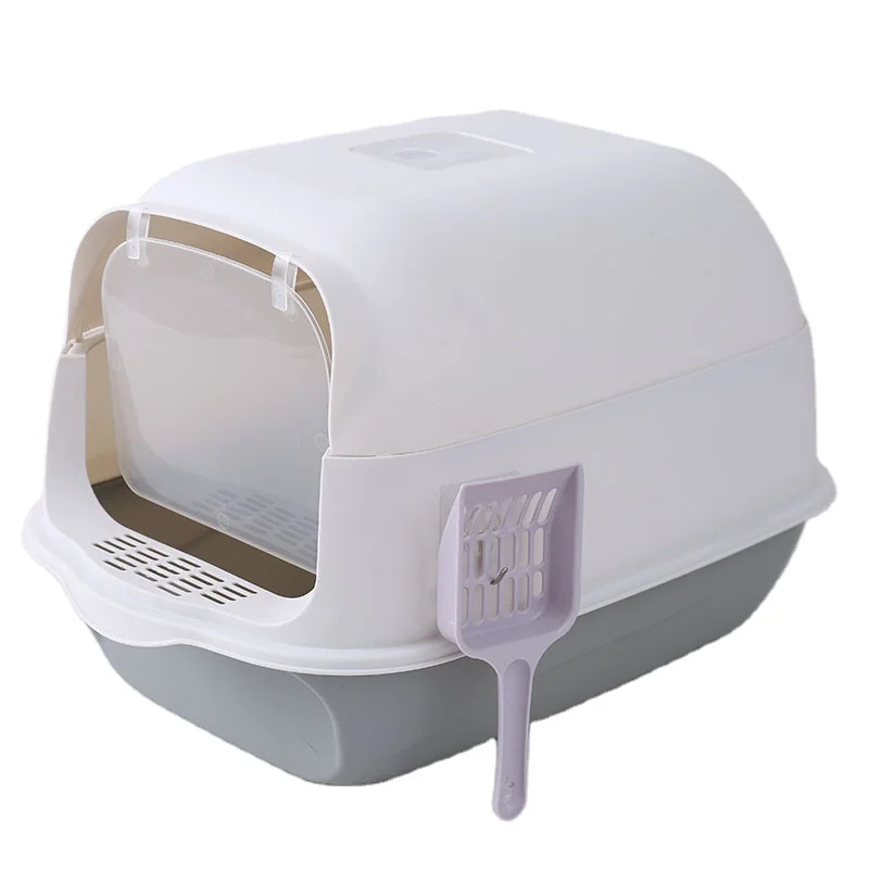 2023 Pet Self Cleaning Cat Litter Box Accessories Fully Enclosed Large ...