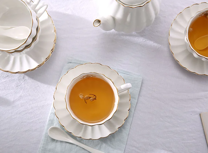 British Afternoon Tea Set Luxury Nordic Style European Ceramic Home ...
