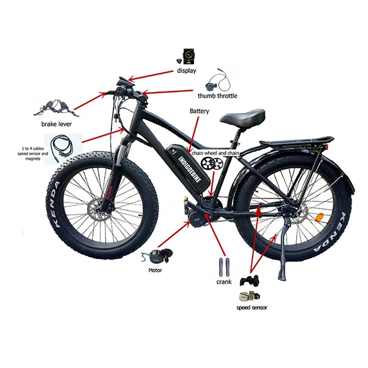 Bafang BBSHD 1000W Mid Drive Motor Fat Tire Bike Electric Motor Kit With  Battery BBS03B Electric Bike Conversion Kit