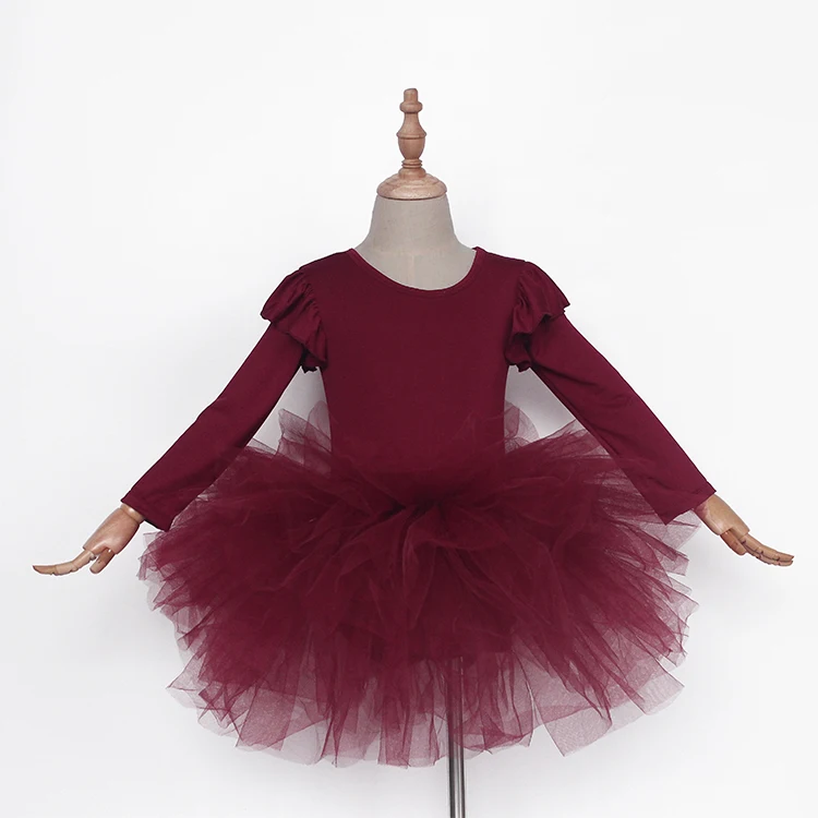 burgundy tutu dress Nicolette's Couture Burgundy Lace and Tulle Flower Girl Dress for Female, 8/9 main image 0