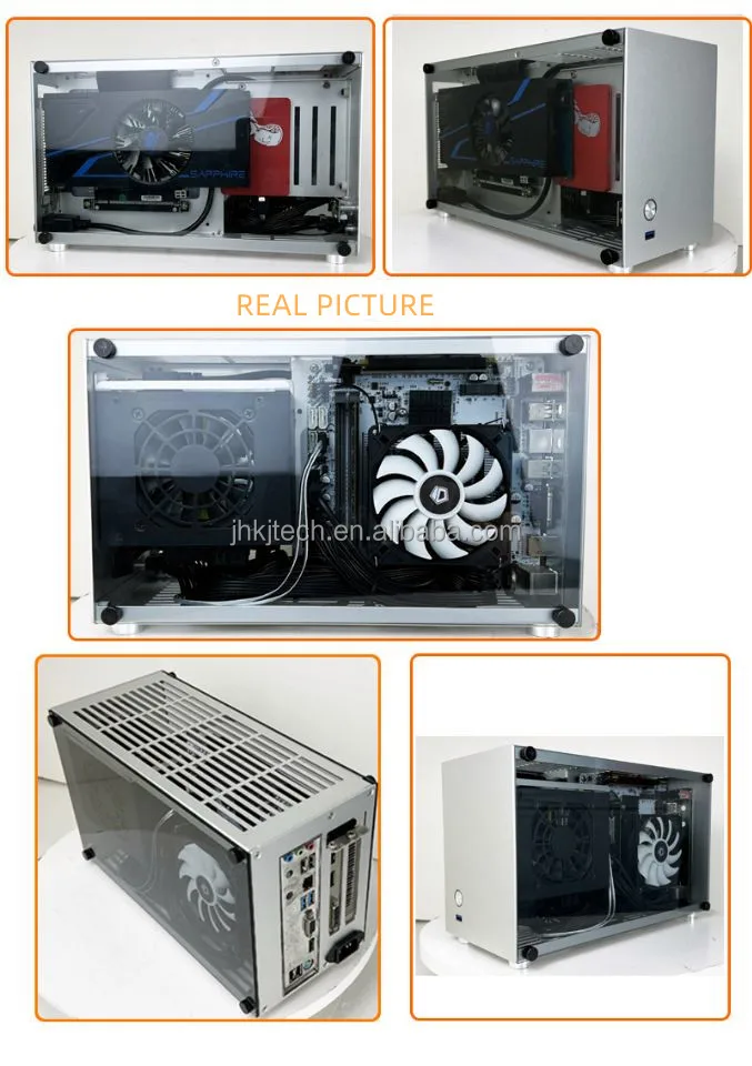 Mini Itx Case Full Aluminum + Doublesided Glass,Smalle Gamer