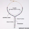Collana a forma di Y con quadrifoglio-4