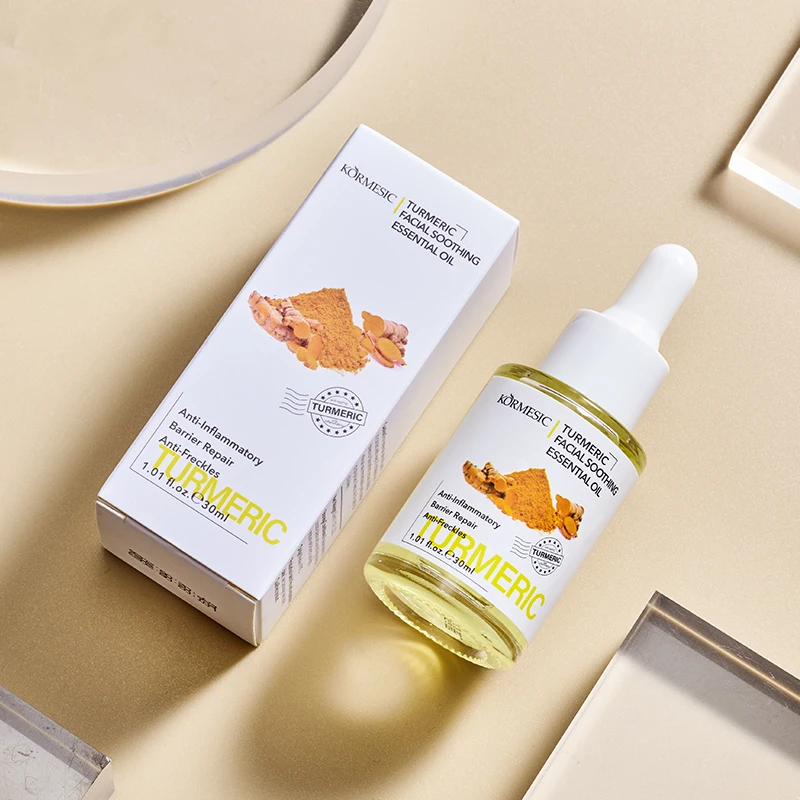 KORMEISC OEM ODM Anti-Inflammatory Anti-Aging Whitening Barrier-Repair Anti-Freckles Turmeric Facial Soothing Essential Oil