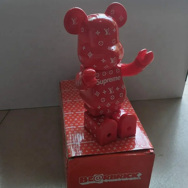 Wholesale Gold brick bear toy custom bearbrick 400% 28cm action figure From  m.