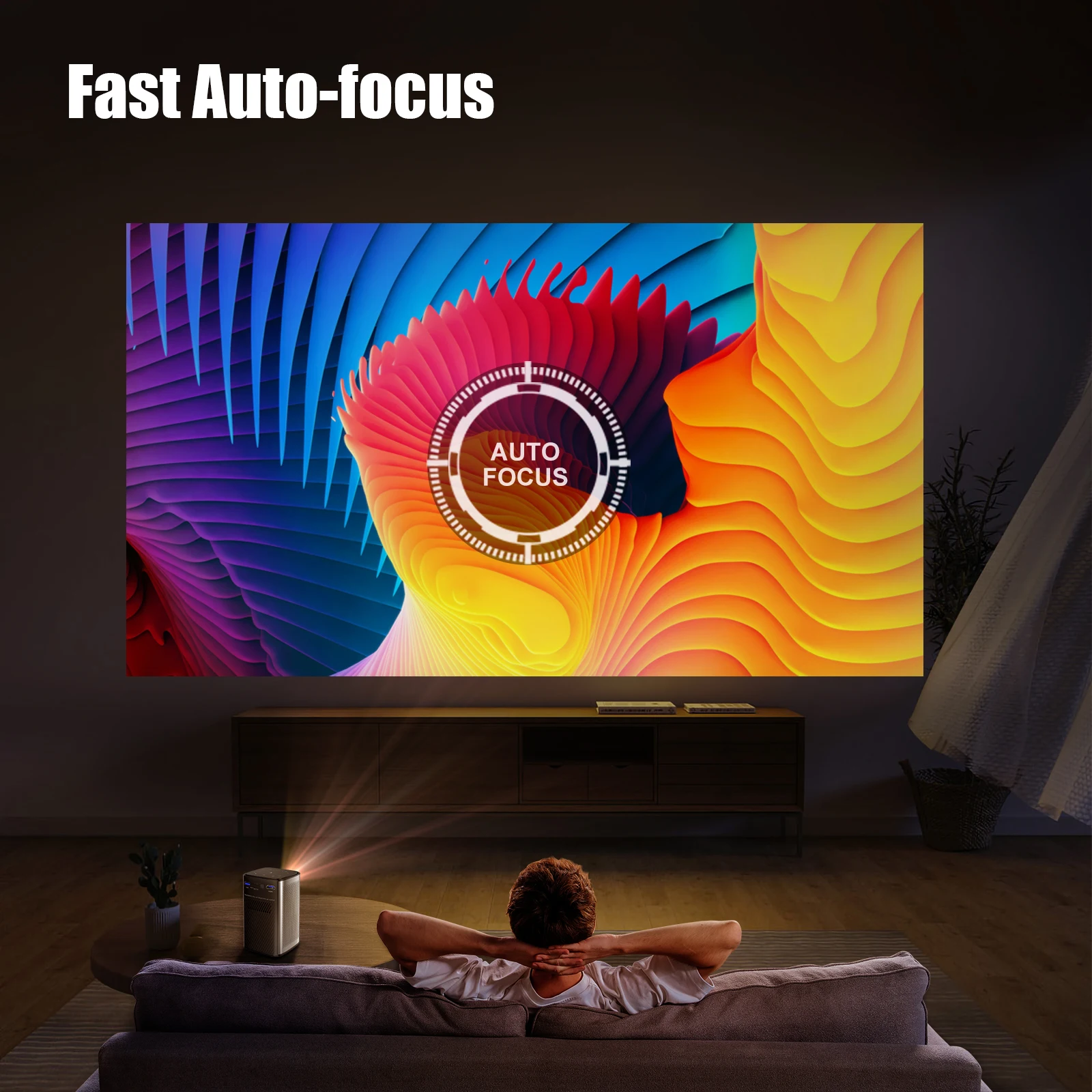 BYINTEK P70 3D 4K Wireless Projector - Portable & Smart