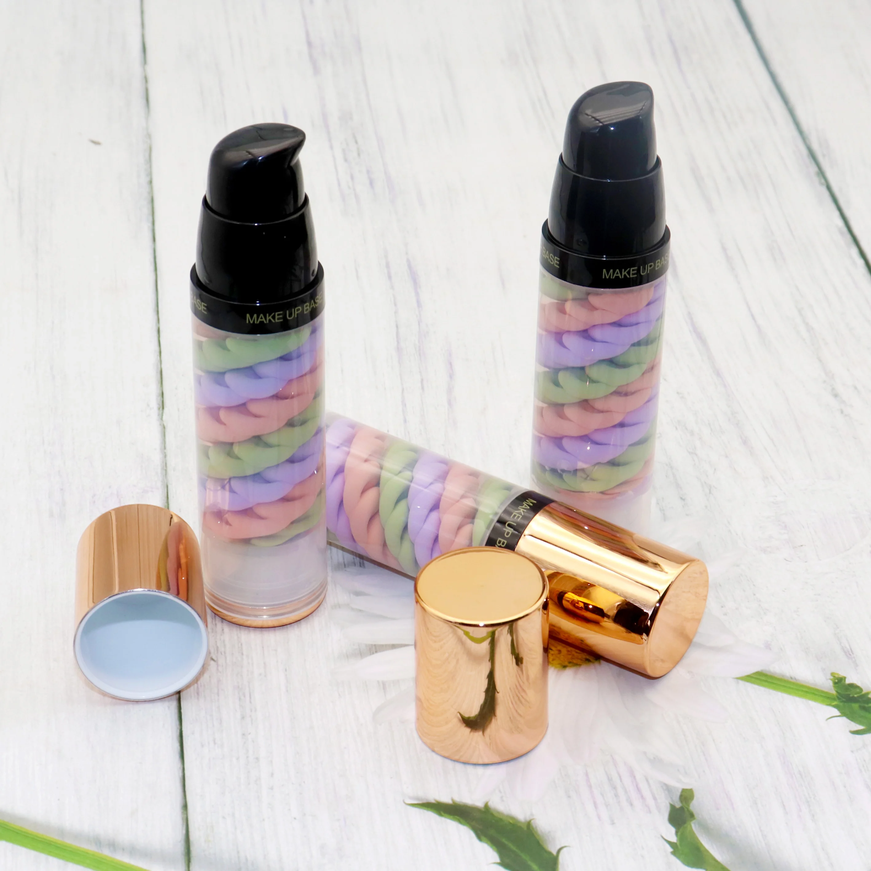 Primer Makeup Base Private Label Foundation Sunscreen Skin Base Rainbow  Three Color Cream Makeup