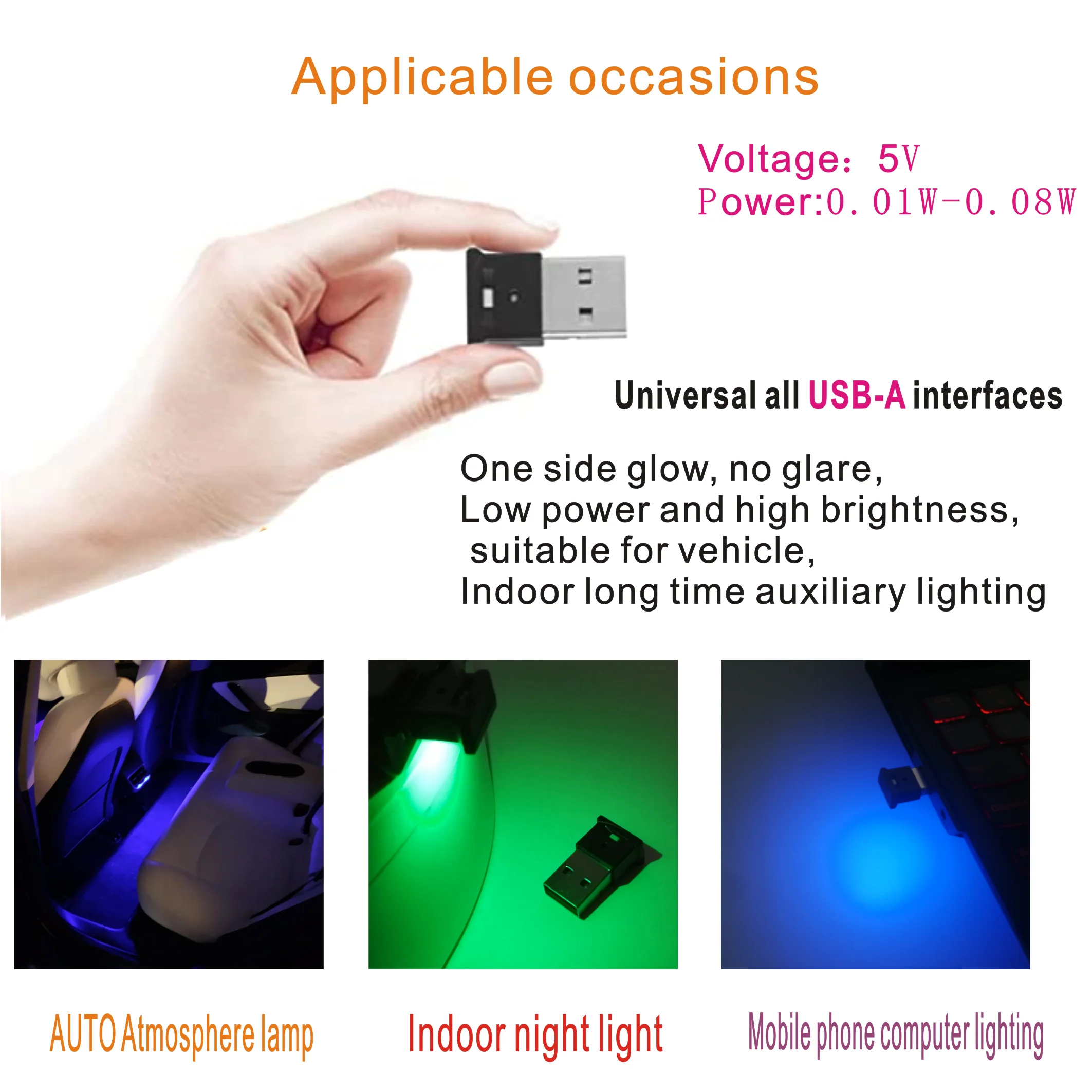 Прямая поставка с фабрики оптовая продажа USB RGB Звуковое управление музыкальный ритм светодиодная подсветка для компьютера автомобиля пикапа