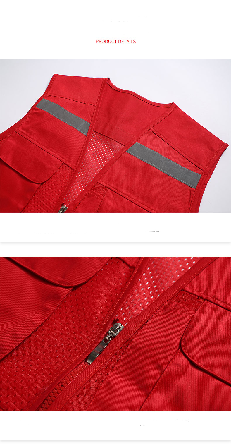 Custom Men Mesh Hi Vis Reflective Vest Jacket Workwear Shirt