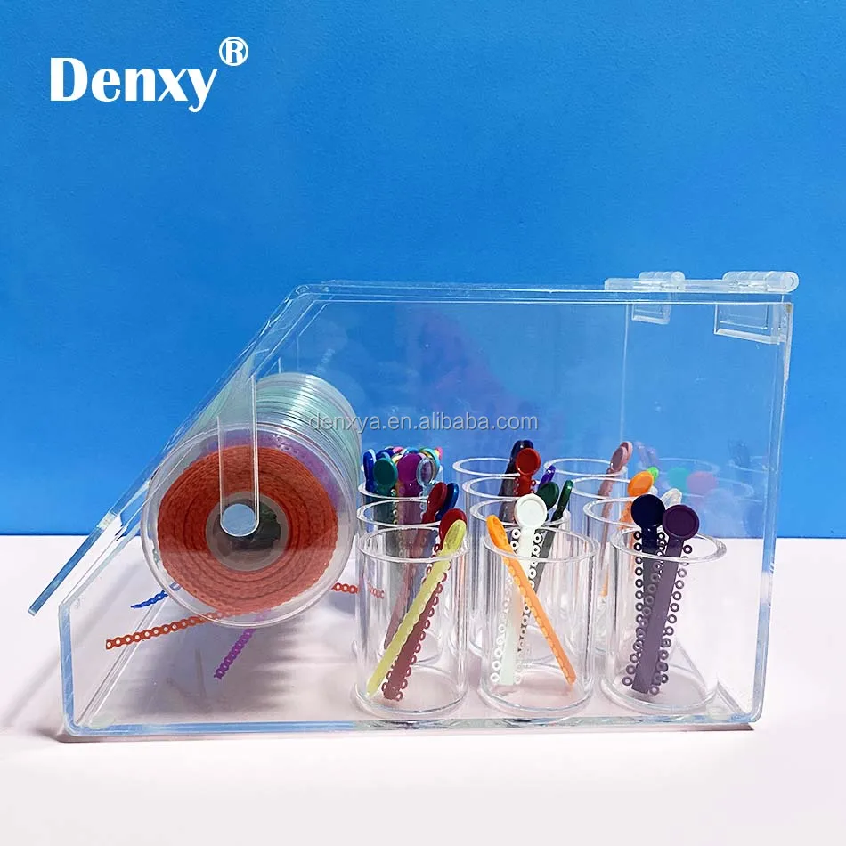 Denxy Dental Orthodontic Ligature Tie Dispenser Acrylic Organizer Case