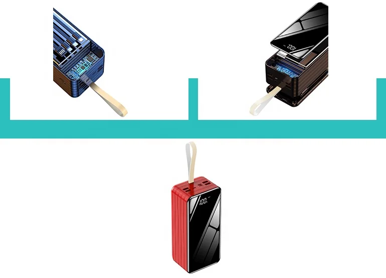 80000mah power bank mobile with 4 USB output power bank type-c micro input high quality power bank station - ANKUX.COM