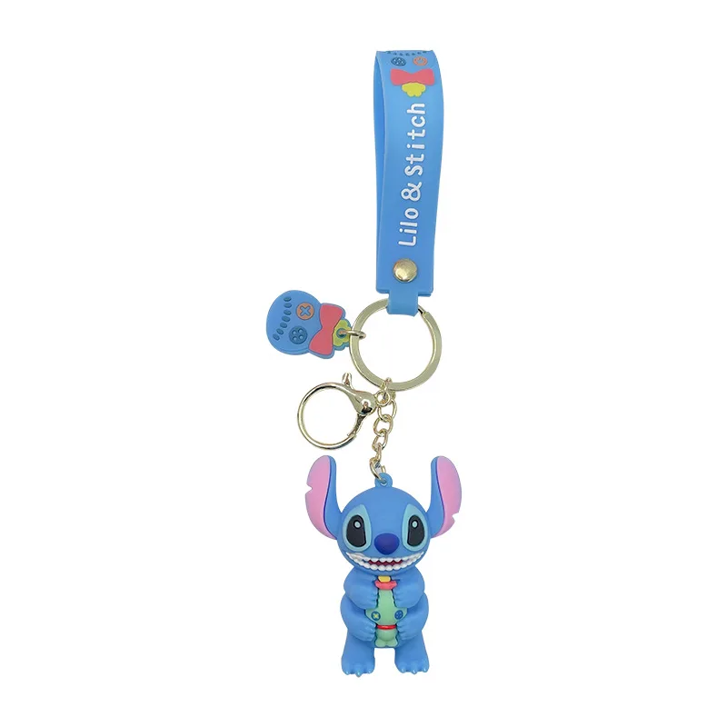 Anime Disney Keychain Lilo & Stitch Keyring key chain doll car pendant gift  PVC 