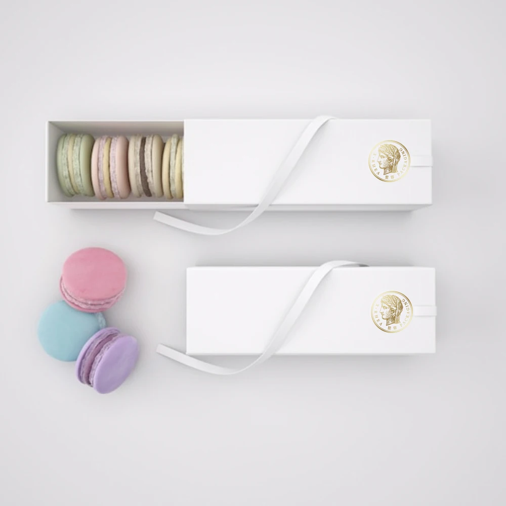 Custom Drawer Shape Macaron Packaging Small Cookie Candy Bakery Cake Macaron Box 10x10x5