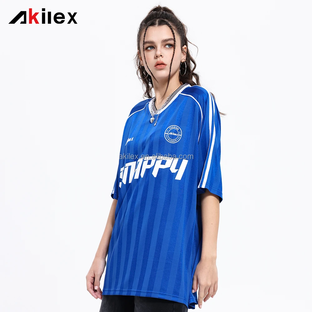 Alibaba.com: Akile Digital Print Custom Vintage Jersey Recycle Gaming Team Wear Oversized V Neck ...