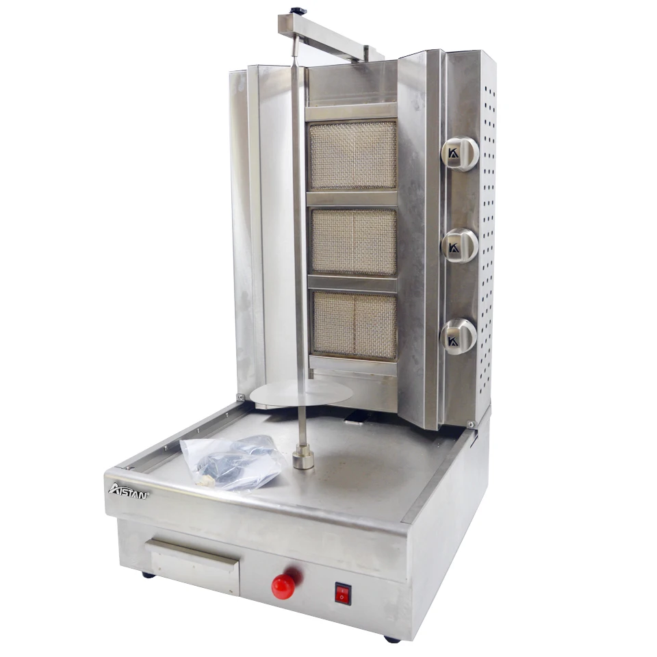 GB800 Shawarma Grill Machine with Burners, Gas Vertical Broiler