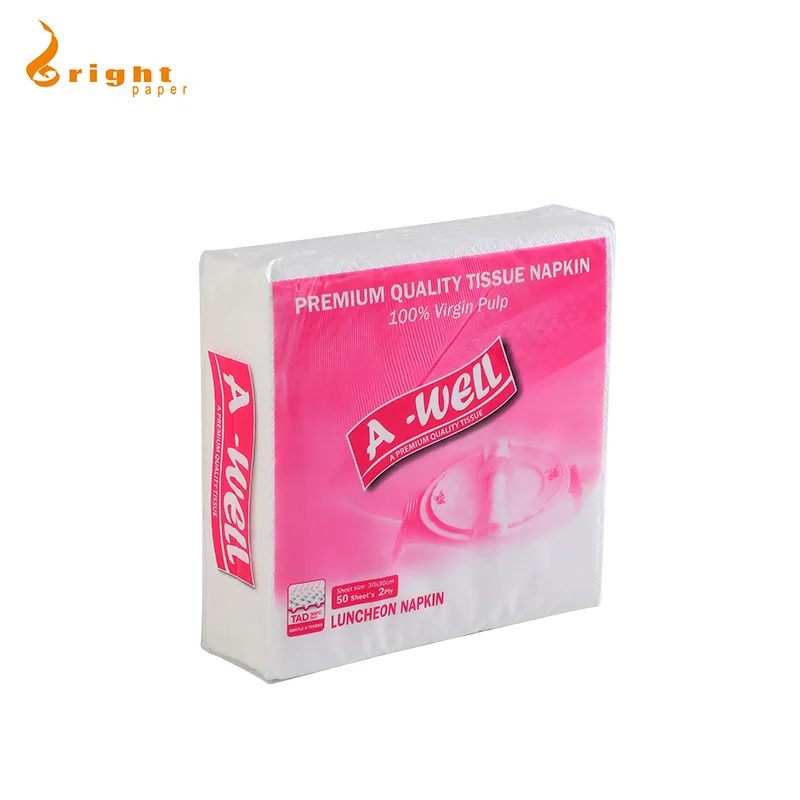 High Quality Printed 2 Ply Dinner Paper Napkin with Customized Color and Virgin Wood Pulp