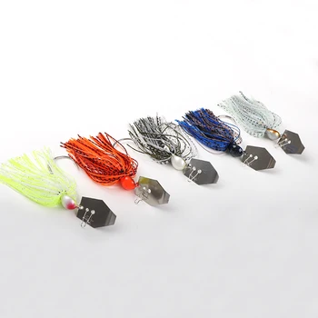 CHEERY Wholesale Blade Bait with Rubber Skirt Buzzbait Fishing Lures Chatter Bait Bladed Jigs Lures – Soft Lure – view 3