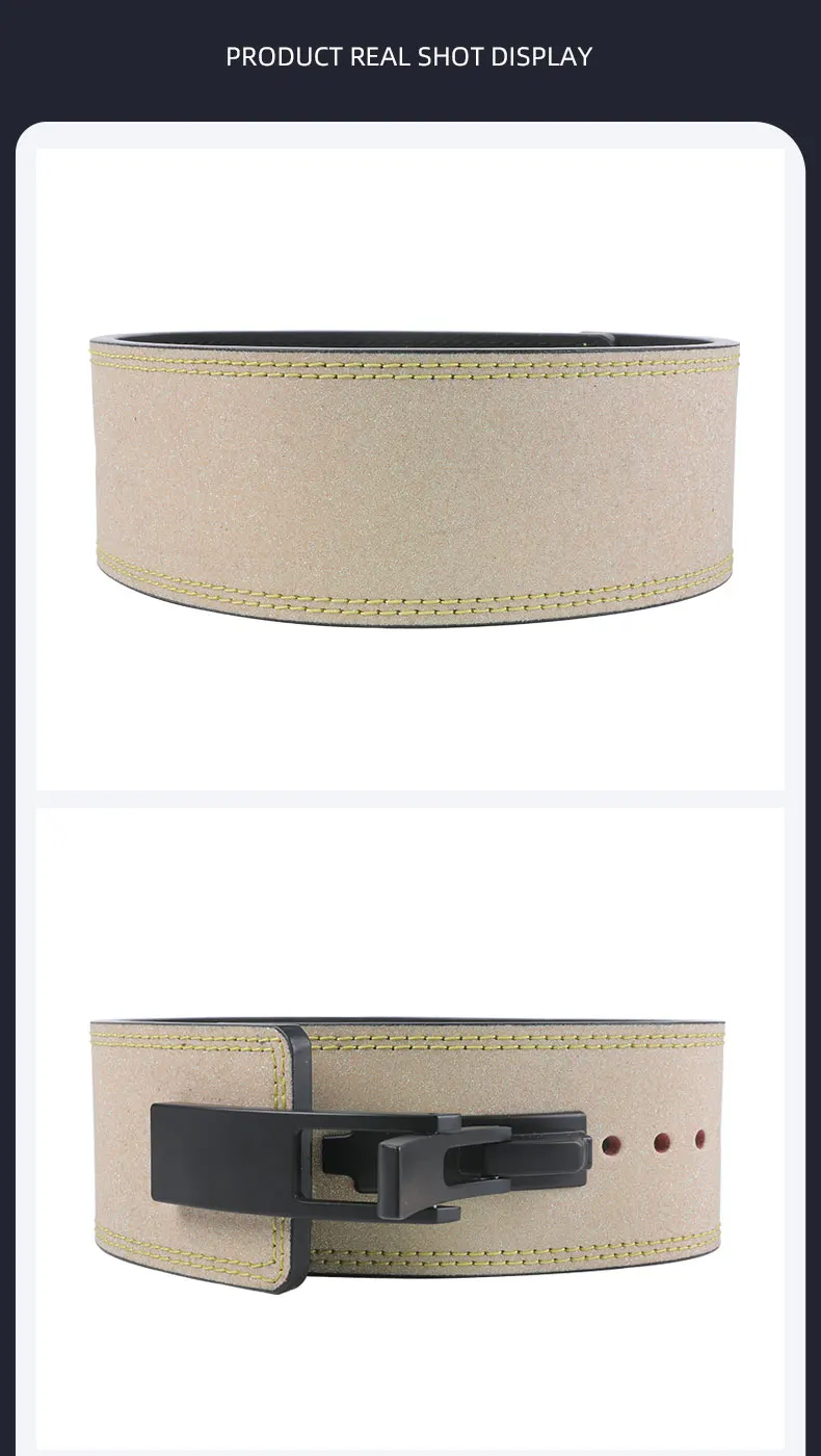 2024 New Color 10mm Sparkle Lever Belt Adjustable Glitter Gym Belt