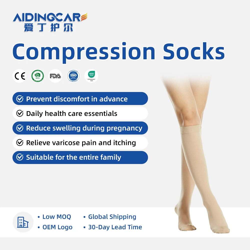 Open Toe Compression Stockings Medical Grade Support - product detail 1