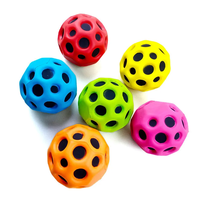 6.3cm 7cm Moon Ball Bouncing Ball Custom Logo Color PU Foam High Bounce Ball for Kids and Adults Relaxing Toys