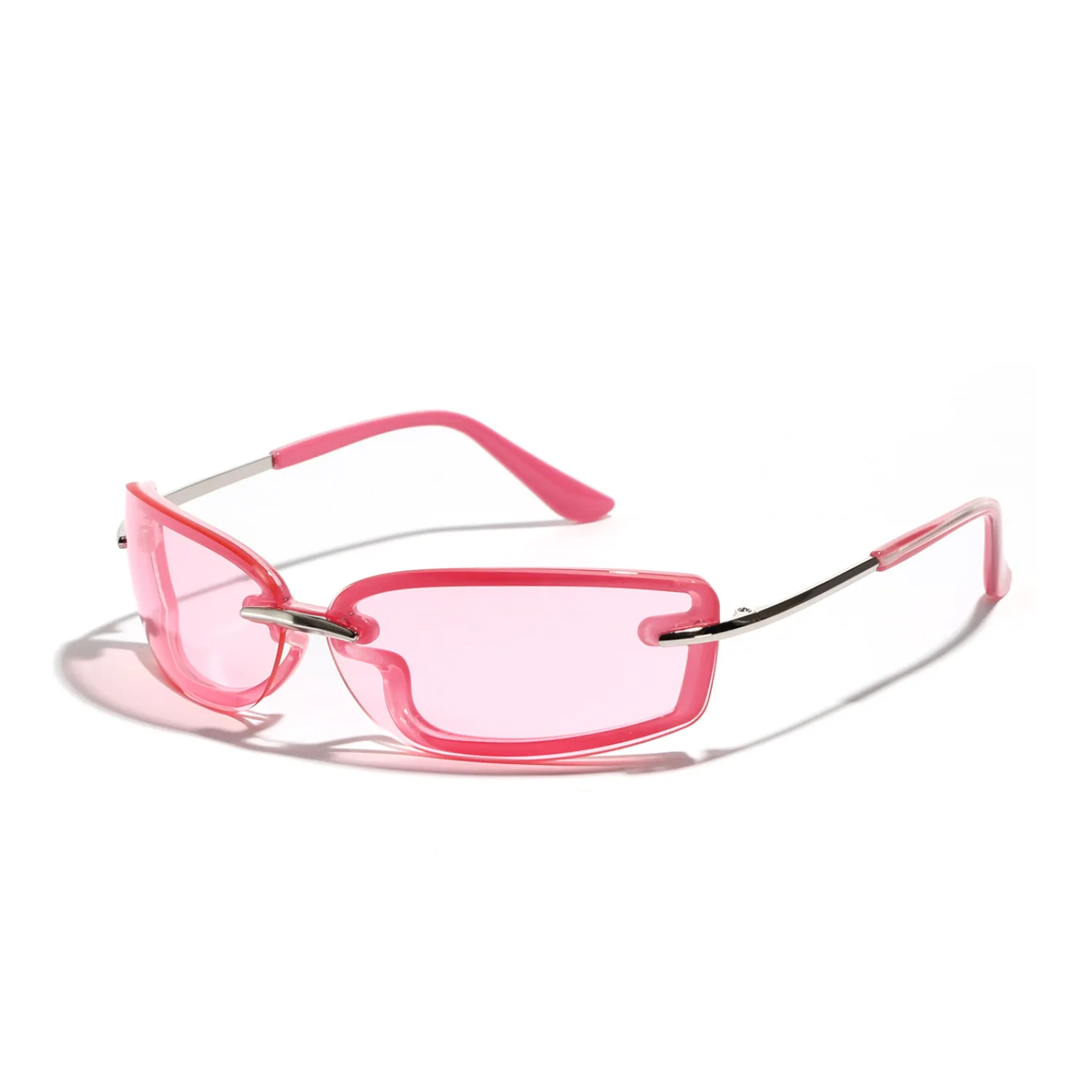 Y2428 New Color Sun Visor Curved Small Frame Sunglasses Y2K