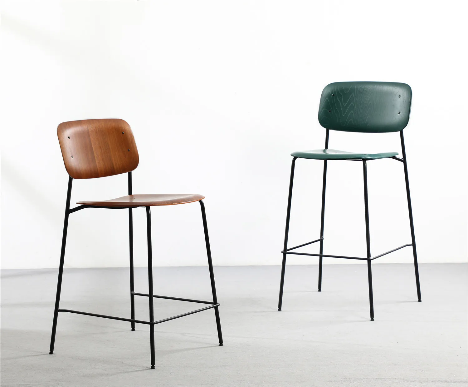 Высококачественная мебель для домашнего бара современный высокий обеденный стул деревянное сиденье металлическая ножка