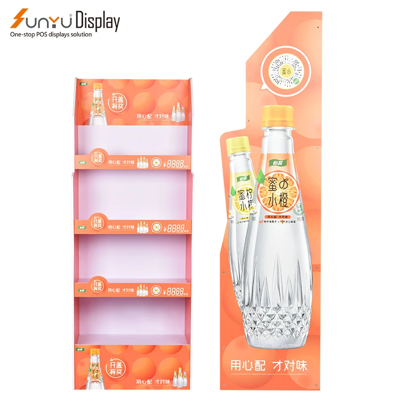 Custom Retail Supermarket Food Beverage Display Rack Custom Acrylic PVC Foam Board display Stand