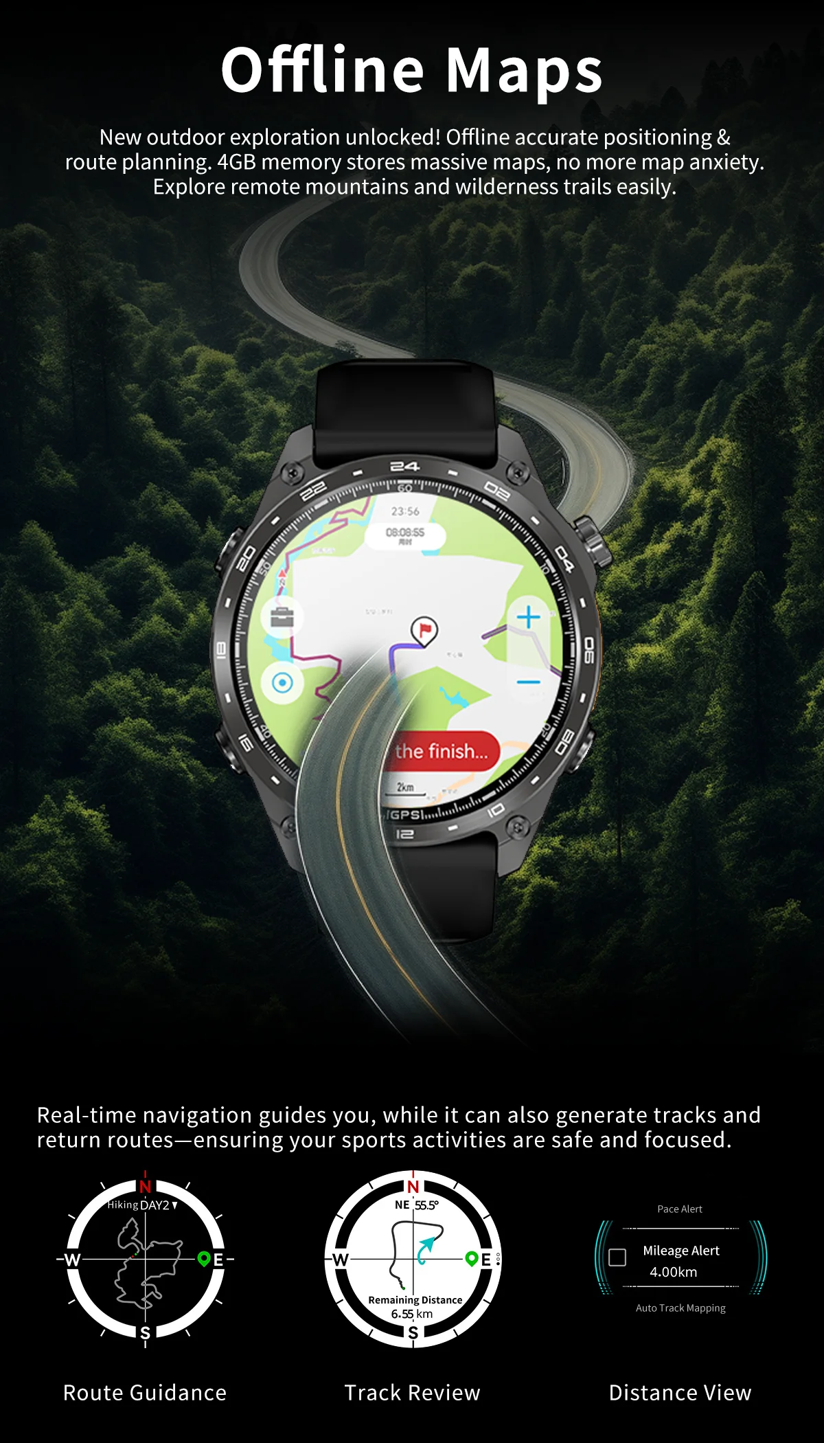 Chinese factory supplier supply  Hd300 Pro Gps Smart Watch 1.43'' Amoled Heart Rate Monitor Offline Map 30m Waterproof Led Lighting Local Music Relojes Watch - Buy Outdoor Smart Watch 2025 Relojes Smart Watch Smart Watch For Men Women Waterproof Gps Tracking Watch