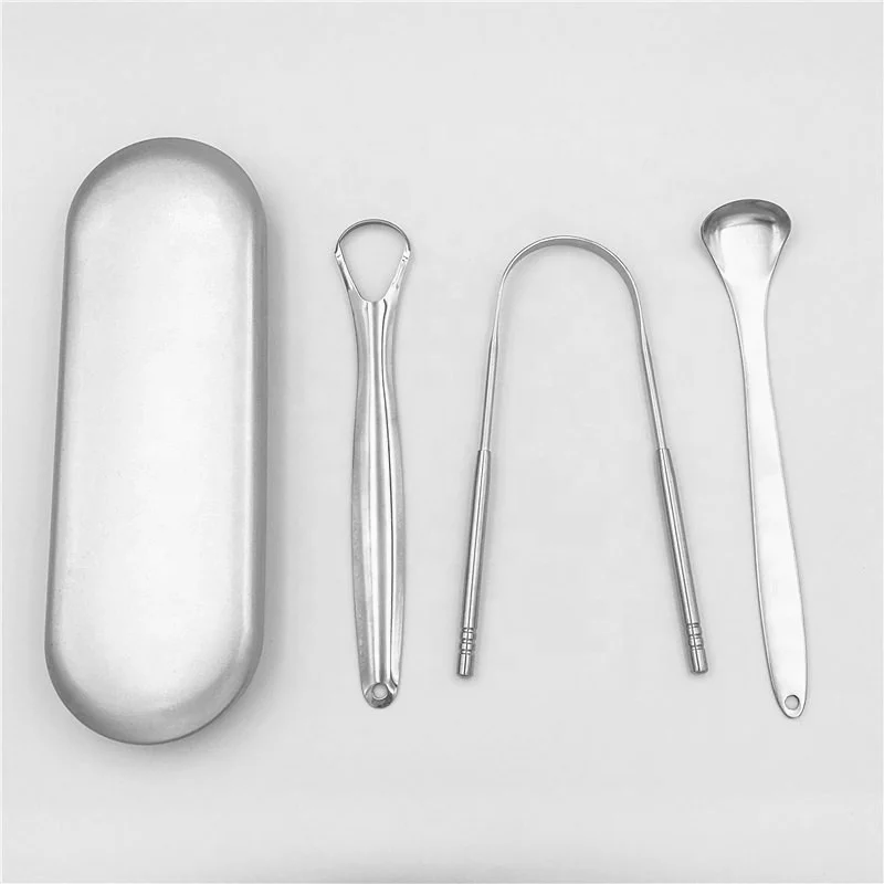 Алюминиевого сплава пластина из алюминиевого языка из нержавеющей стали металлическая язык металлолом Стоматологическая ирригатор для полости рта воды очиститель уход за кожей дыхание язык скребок