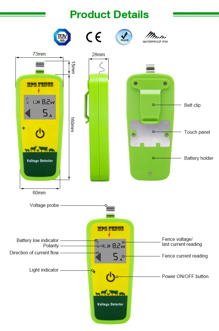 High Voltage Digital Voltmeter Electric Fence Tester Fault Finder Buy