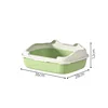 Semi-enclosed splash-proof litter box [Small Green]