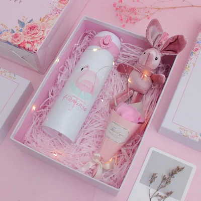 2025 Valentine's Day Pink Gift Packaging Box for Girlfriend Birthday Rose Box for Gift Perfume Mug Packaging