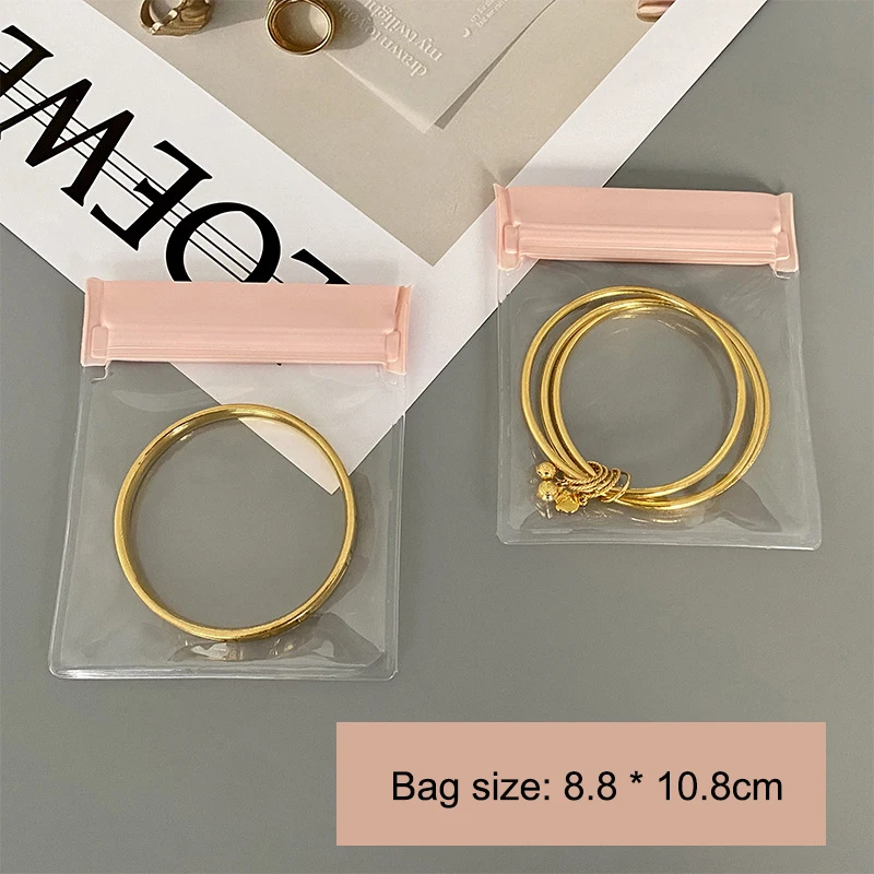 product a1 jewelry bag custom logo plastic small frosted jewelry pouch zipper tpu eva pvc packaging bags for jewelry storage bag-5
