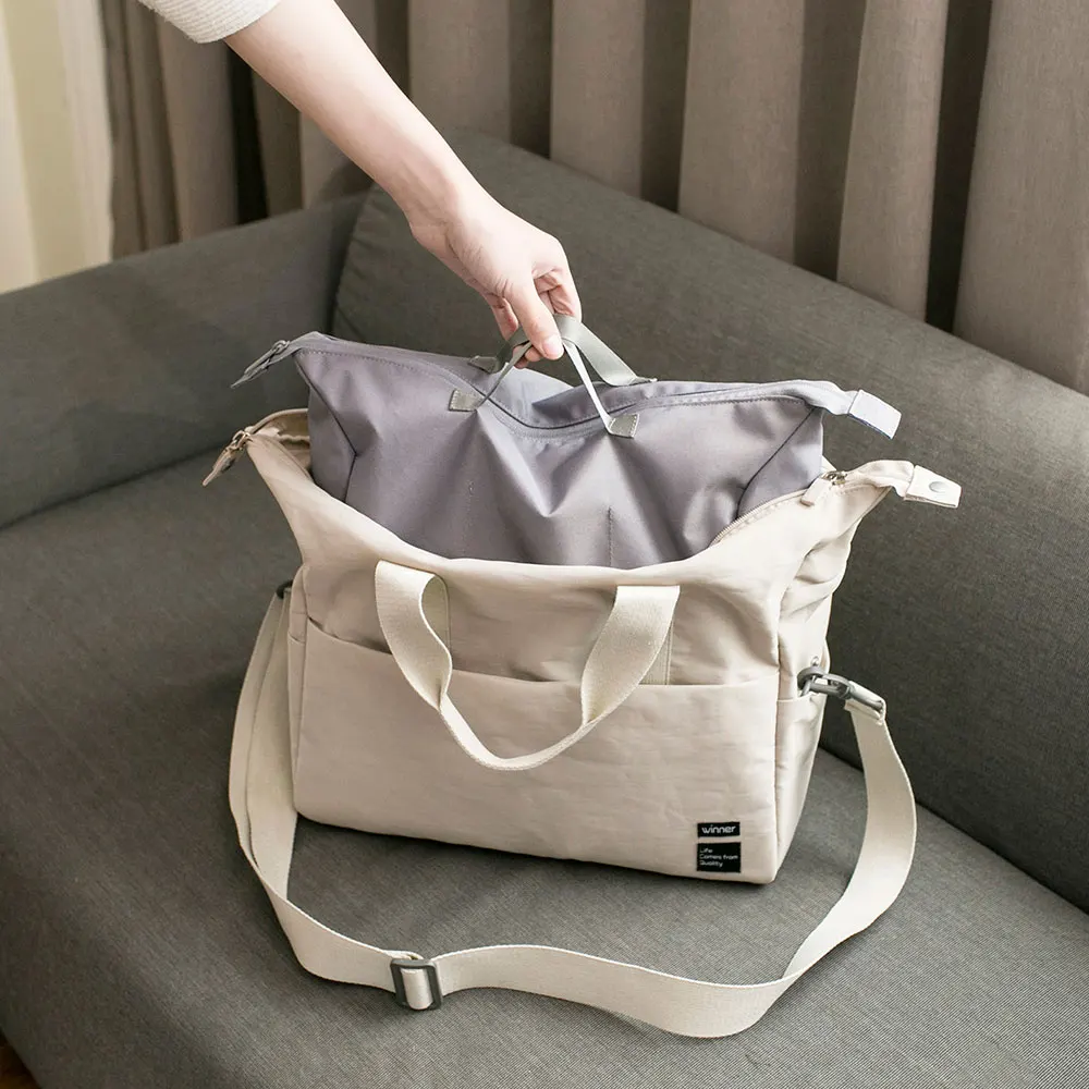 New Designer Plain Nylon Waterproof Strap Luggage Set Bag Travel Duffle Bag
