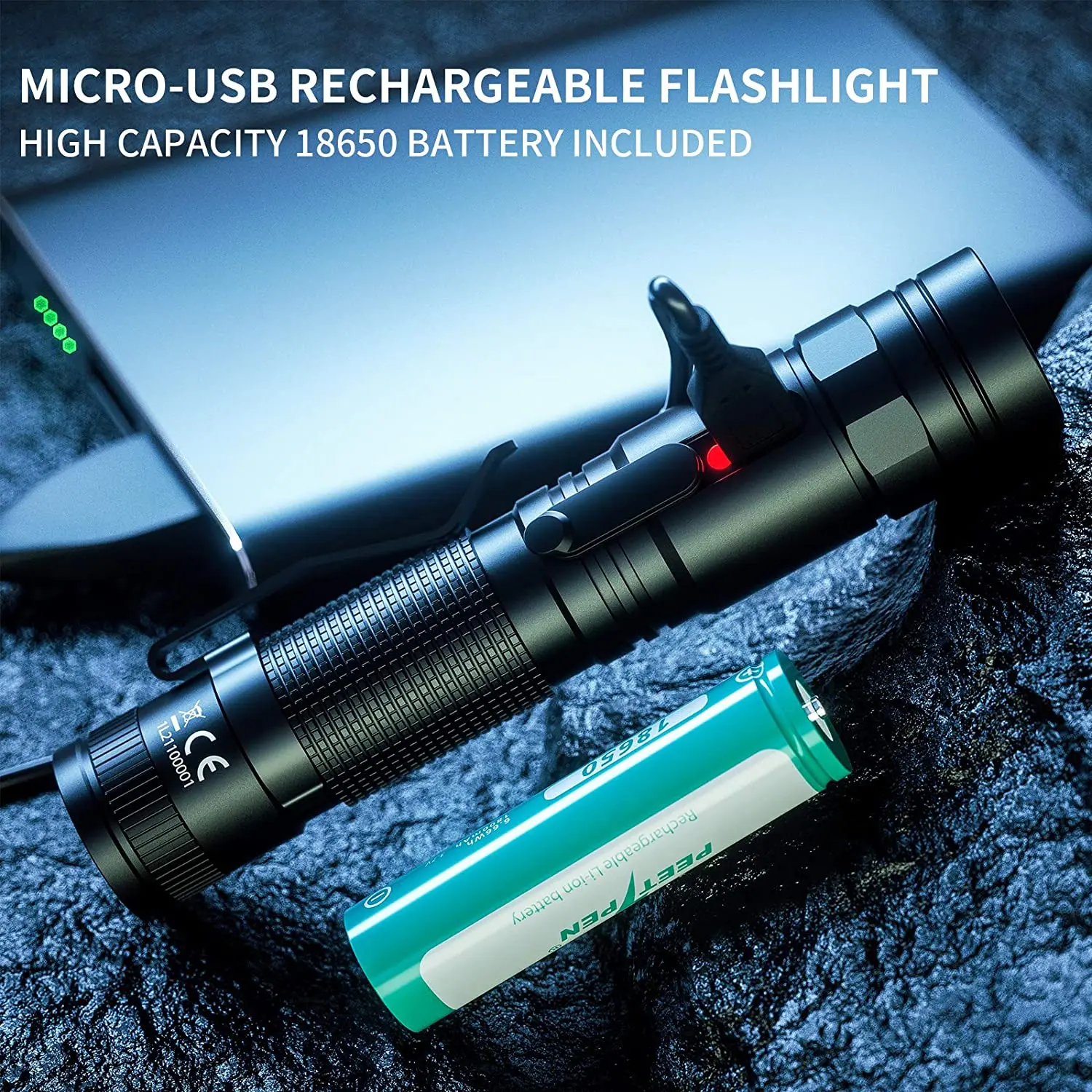 best usb rechargeable flashlight 2015 USB Rechargeable Compact and Powerful 1500 Lumens Flashlight