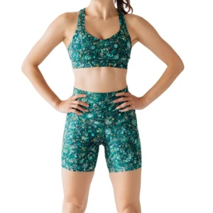 Women's Customizable Yoga Shorts Zero-Gravity High Waist Dual-Pocket Sports BraMoisture-Wicking HIIT Gym Running Compression Set