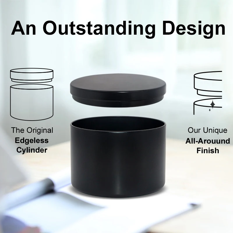 Nice Quality Luxury 4oz 8 Oz Tin Can For Candles Gold Black 16oz 20oz