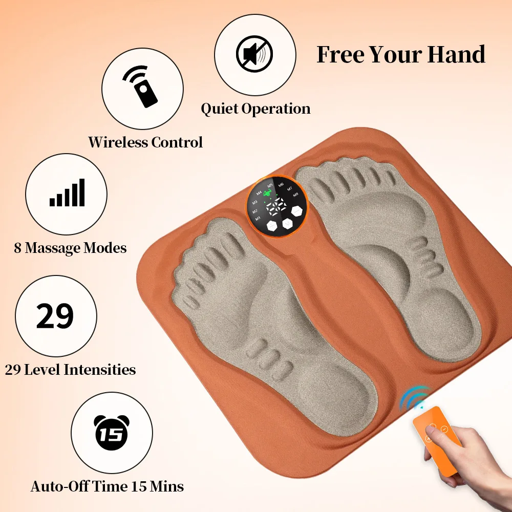 Wireless Remote Foot Massager with Acupoint Pulse