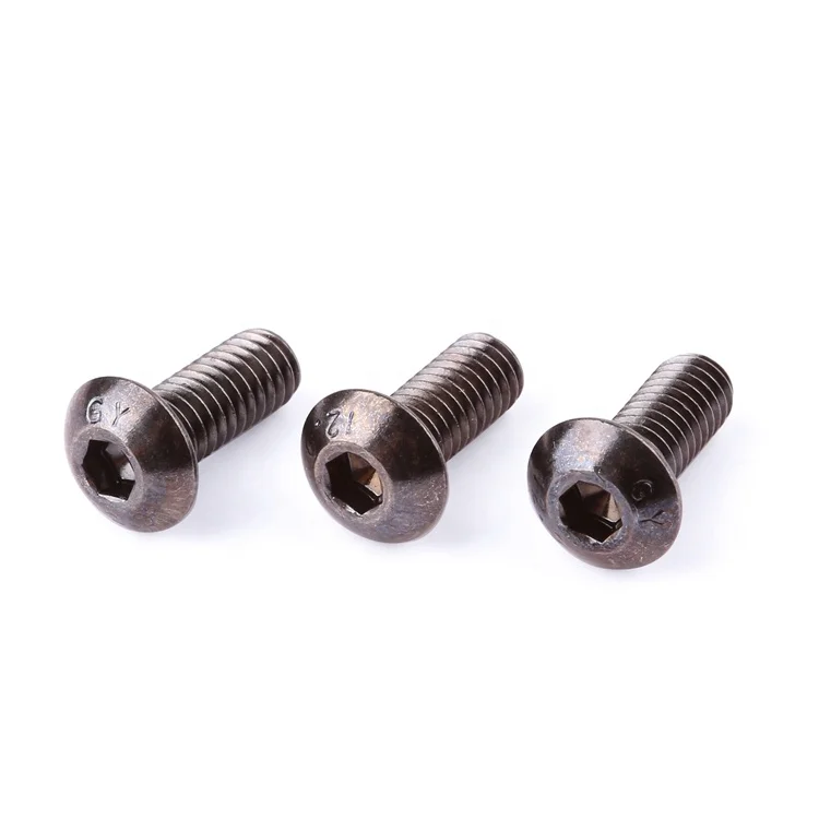 Class 12.9 high strength DIN7380 ISO7380 hexagon socket screws round head pan head screws half round cup screws