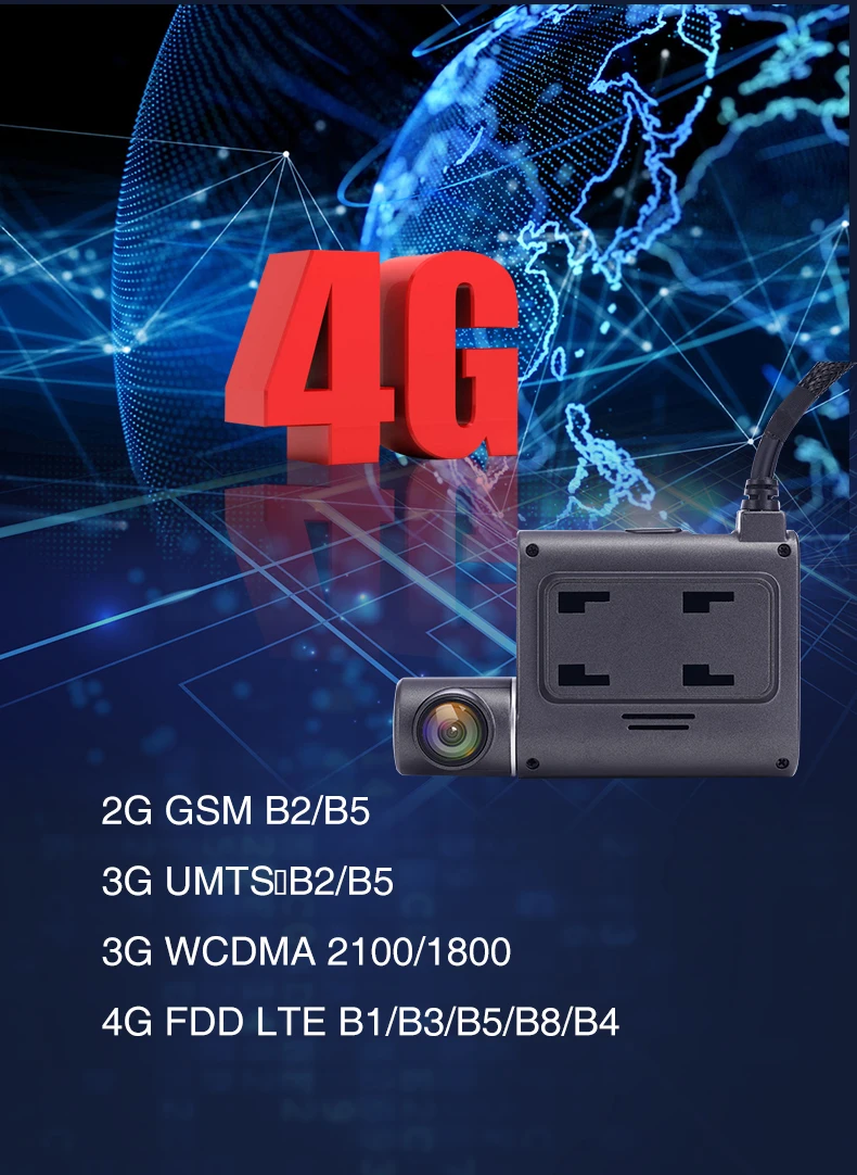 Dual Lens 4g Mini Dash Cam Surveillance Camera With Sim Card Fit For