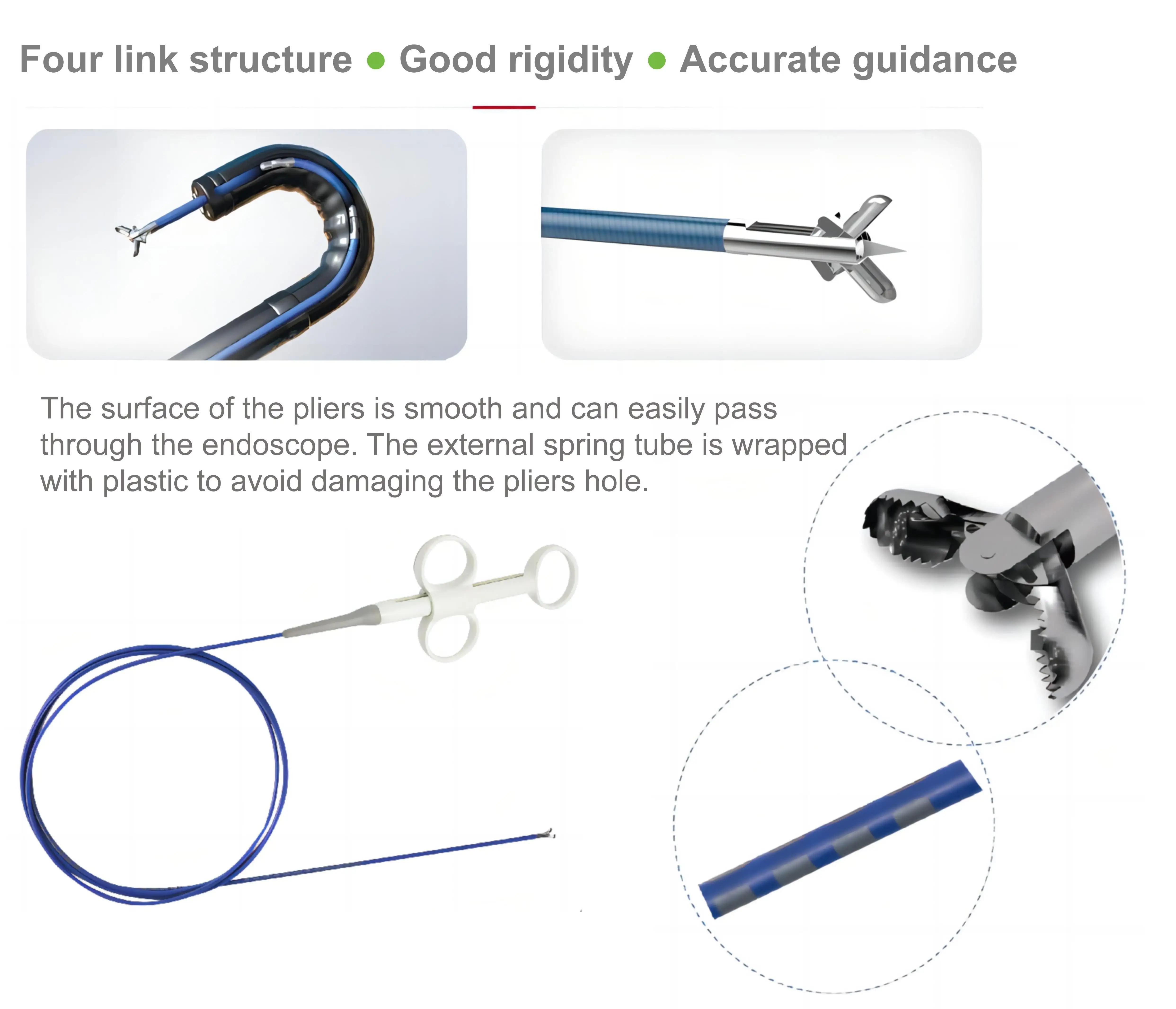 Larygoscope Biopsy Forceps Disposable Biopsy Forceps For Endoscopy
