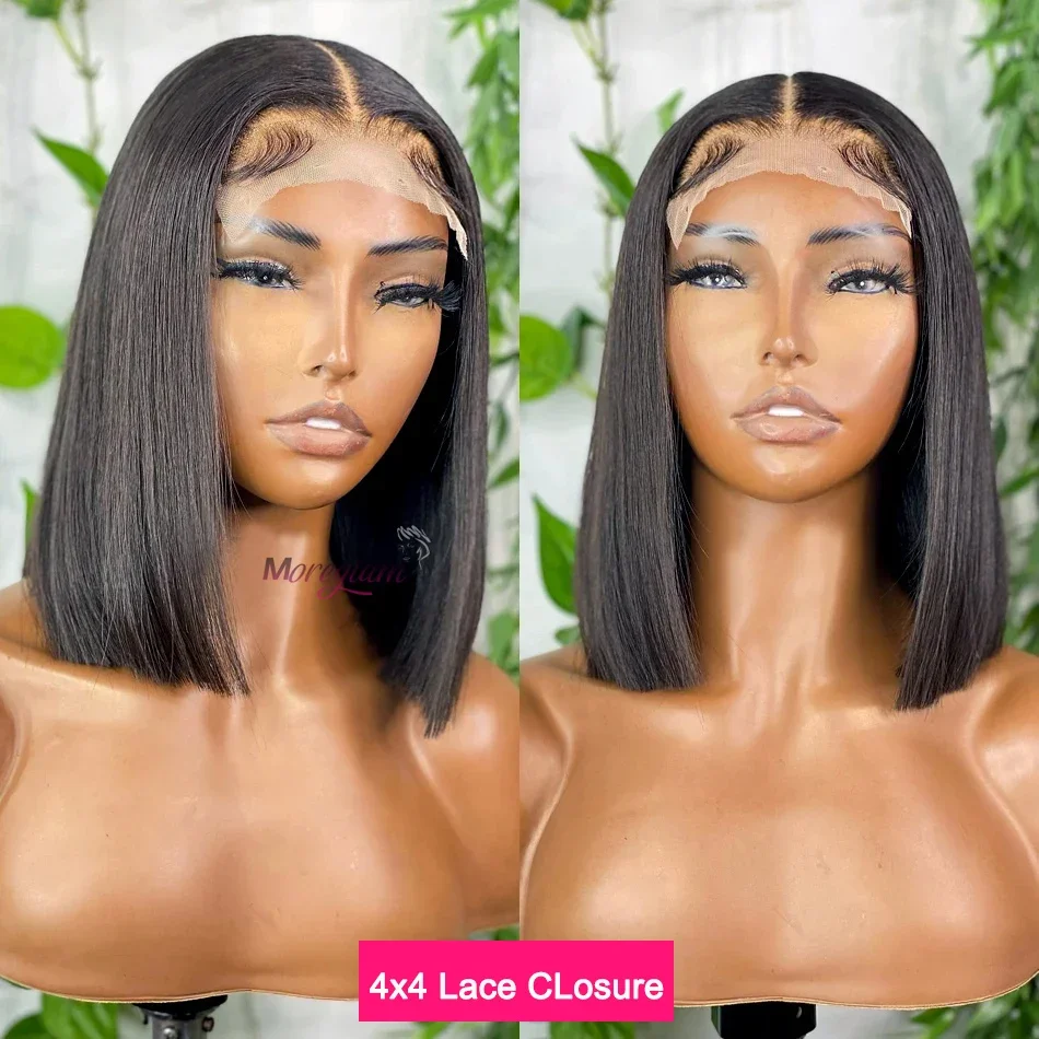Brazilian Short Bob Human Hair Wig Virgin Vietnam Bone Straight Raw Wig Lace Front Wigs for Women_voghion.com